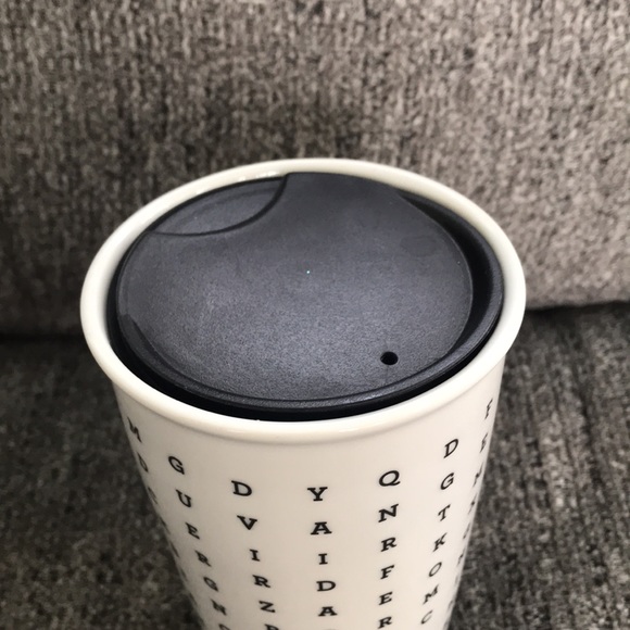 Starbucks 12 oz ceramic travel tumbler coffee cup 2016 word search - Picture 3 of 5